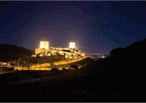 alumbrado del castillo de Lorca