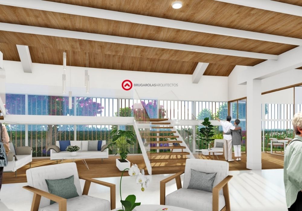 Residencia Personas Mayores de San Pedro del Pinatar, render propiedad de Brugarolas Arquitectos